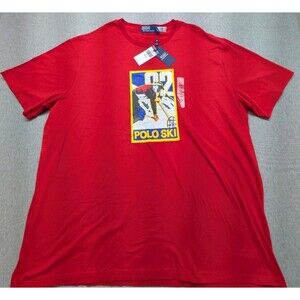 NWT Polo Ralph Lauren POLO SKI ‘92 Men's Short Sleeve T-Shirt Size 4XB Red